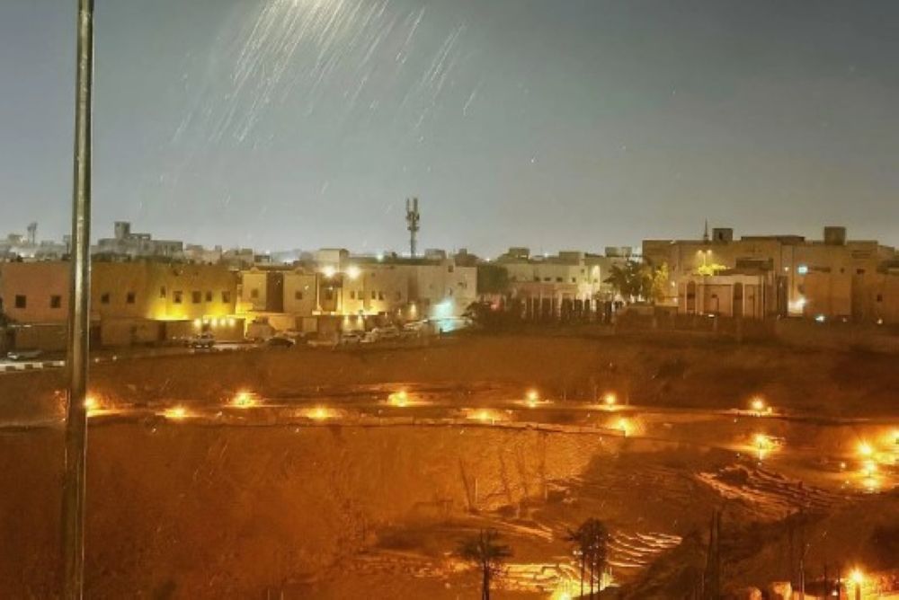 هطول أمطار غزيرة على مدينة الرياض
