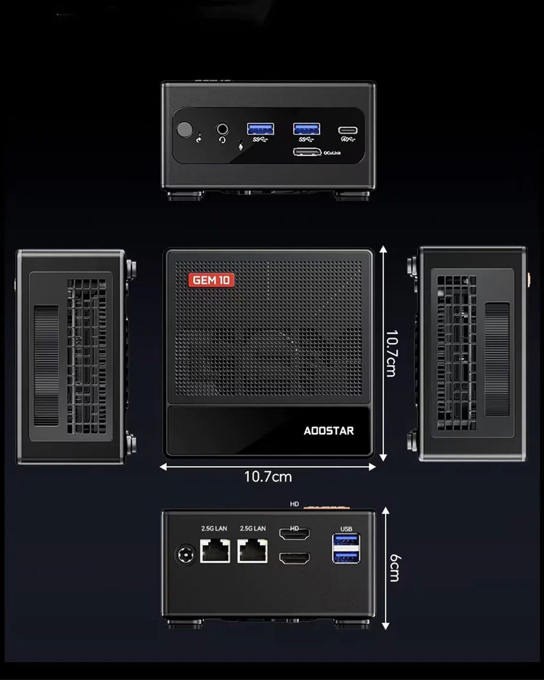 تكنولوجيا: إطلاق الحاسب المصغر المخصص للألعاب AOOSTAR GEM10 مع معالج Ryzen 7 7840HS