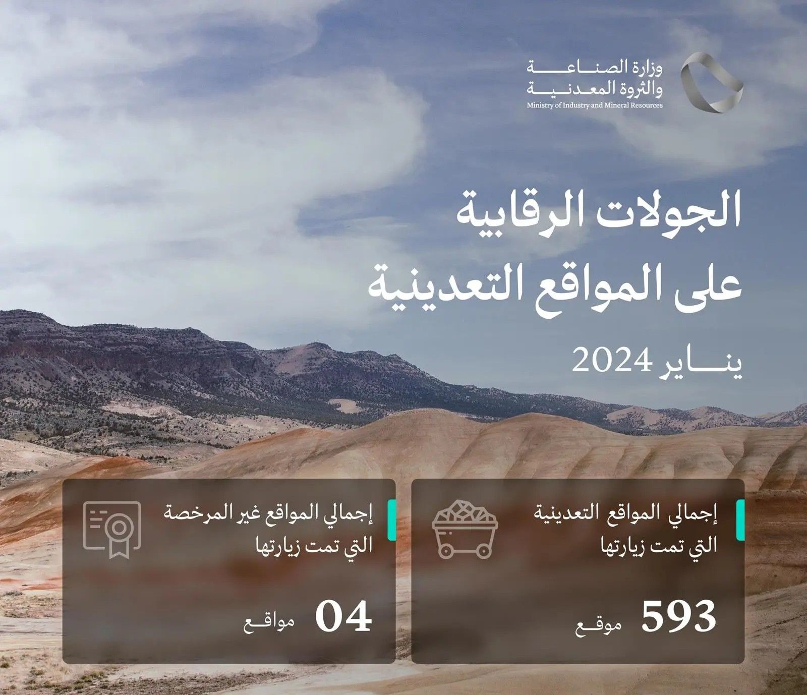 السعودية | “الصناعة” تنفذ 593 جولة رقابية على المواقع التعدينية خلال شهر يناير الماضي