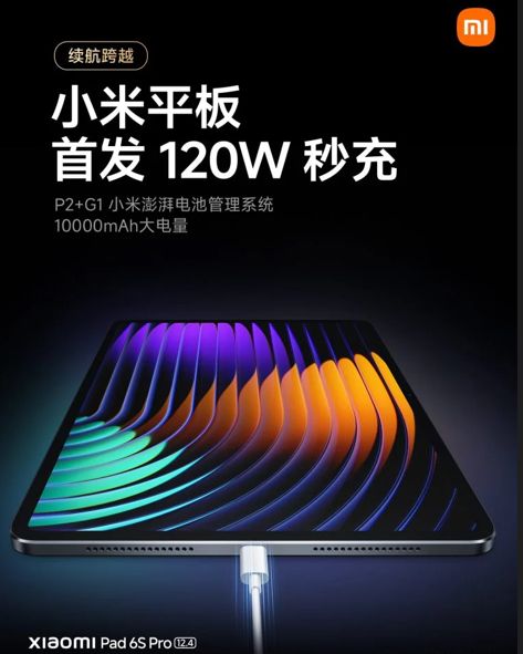 تكنولوجيا: شاومي تدعم جهاز Xiaomi Pad 6S Pro بقدرة بطارية 10000 mAh