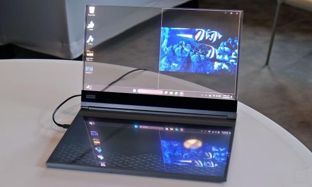 تكنولوجيا: جهاز Project Crystal من لينوفو يعد أول حاسب محمول في العالم مزود بشاشة microLED شفافة #MWC2024