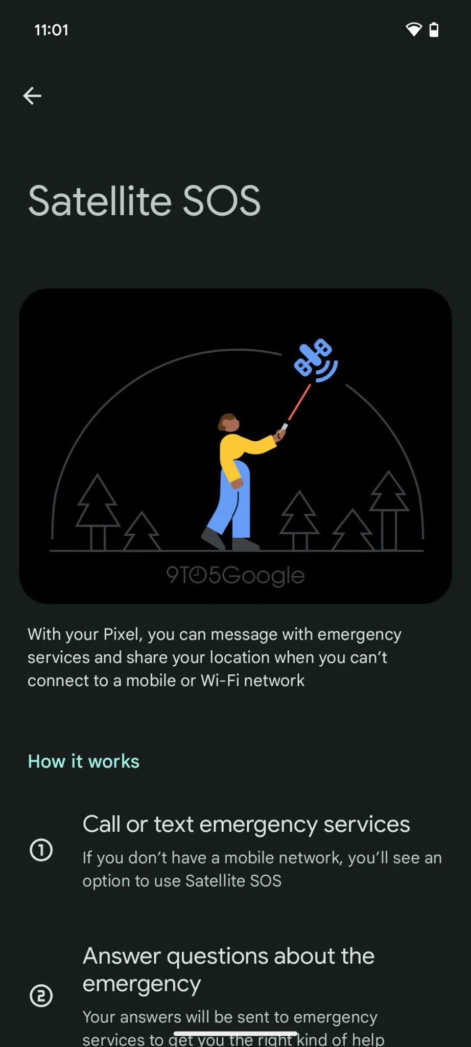 تكنولوجيا: بدء ظهور ميزة Satellite SOS على هواتف Google Pixel