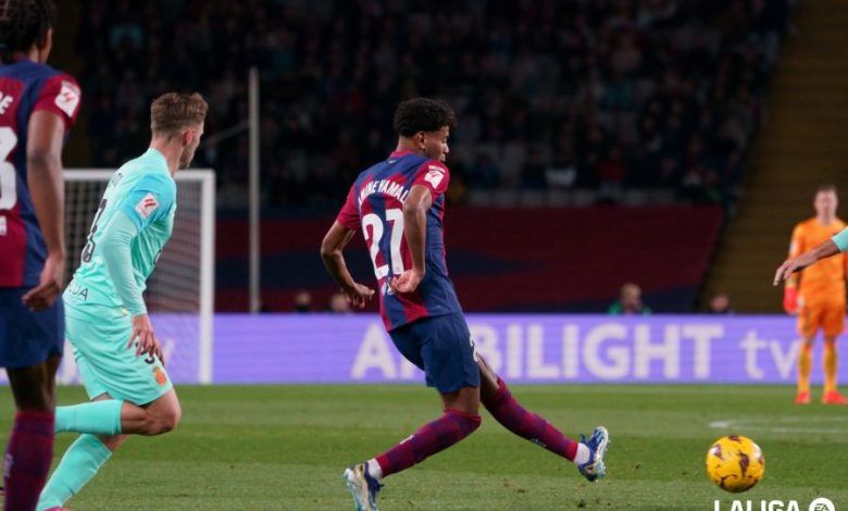 لامين يامال يقود برشلونة للفوز على مايوركا بـ الدوري الإسباني