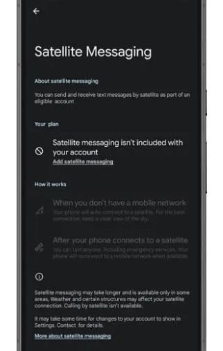 تكنولوجيا: تحديث Android 15 قد يوفر ميزة الرسائل النصية عبر الأقمار الصناعية