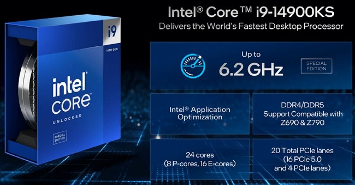 تكنولوجيا: إنتل تطلق معالج Intel Core i9-14900KS بسرعة تصل إلى 6.2 GHz