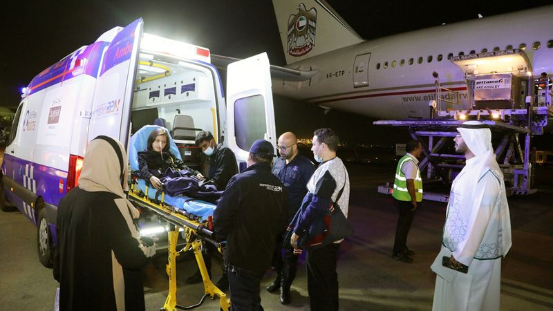 الامارات | وصول الدفعة الـ 13 من الأطفال الفلسطينيين الجرحى ومرضى السرطان