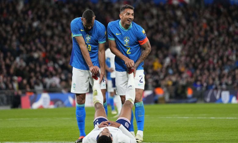 إصابة بيلينجهام في مباراة منتخب إنجلترا ضد البرازيل