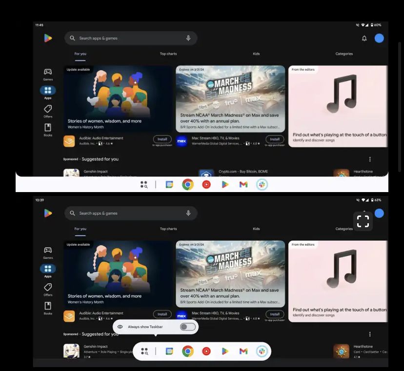 تكنولوجيا: ‏15 DP2 يعيد شريط المهام المستمر على أجهزة Pixel Fold