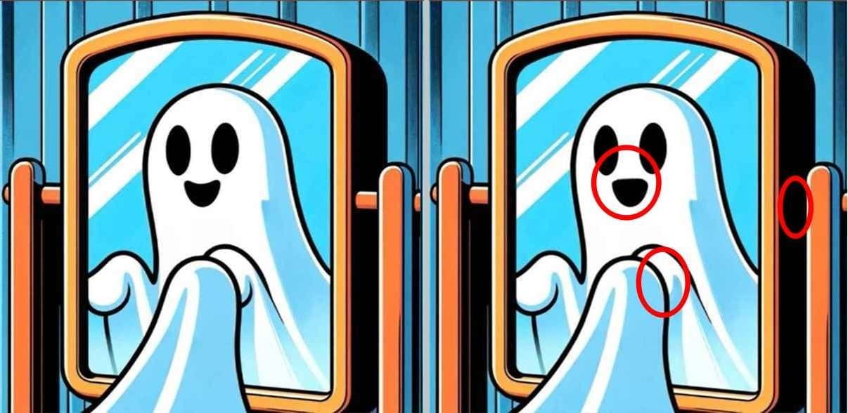 اختبر مهاراتك في الملاحظة.. ابحث عن 3 اختلافات بين صورتي الشبح خلال 15 ثانية