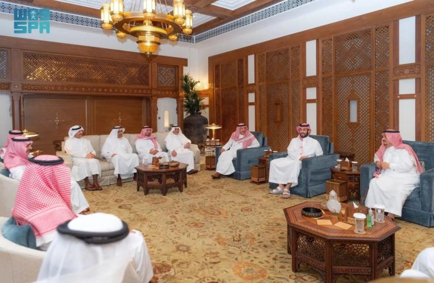 ولي العهد يستقبل أصحاب السمو أمراء المناطق في جدة