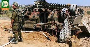 فصائل فلسطينية تستهدف دبابة ميركافا إسرائيلية غرب حى تل الهوى جنوب غزة