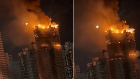 حريق ضخم يلتهم مبنى شاهقا في البرازيل