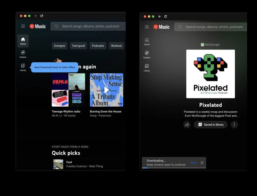 تكنولوجيا: تطبيق YouTube Music على الويب يطرح إمكانية التنزيل دون الاتصال بالإنترنت
