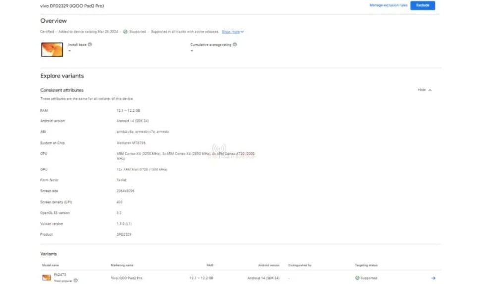 تكنولوجيا: جهاز iQOO Pad 2 Pro اللوحي ينطلق قريباً بمعالج Dimensity 9300