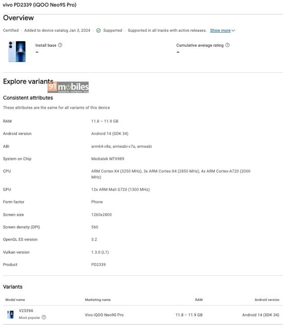 تكنولوجيا: هاتف iQOO Neo 9S Pro ينطلق للأسواق العالمية قريباً