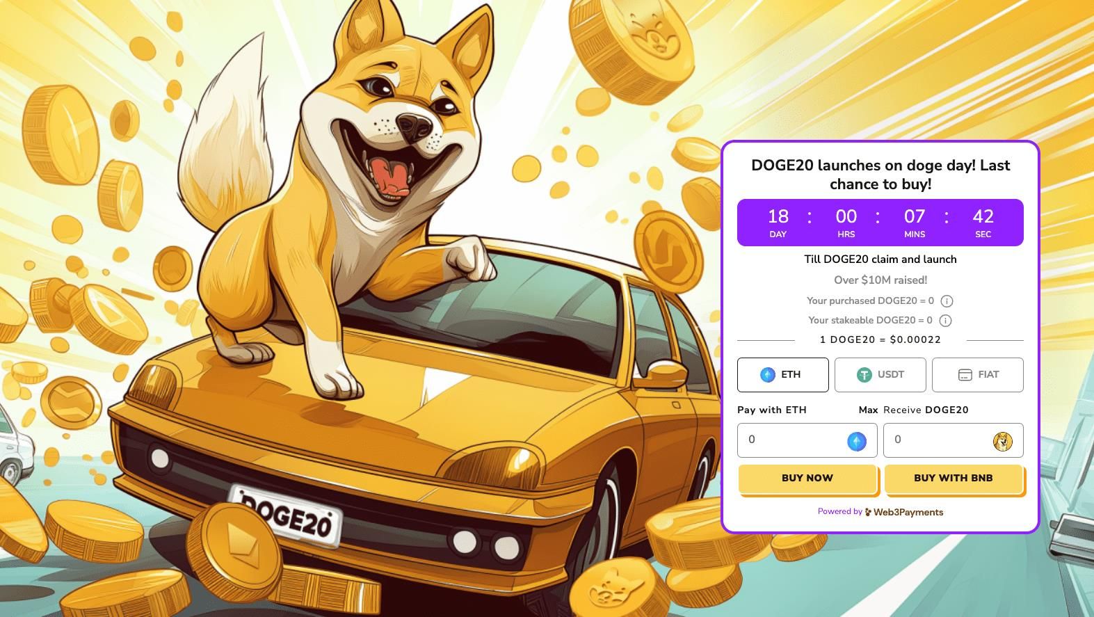 الطرح الأوليّ لعملة Dogecoin20 يحقق هدفه التمويليّ الأعلى البالغ 10 مليون دولار قبيل إدراجها في منصات التداول المقرّر “يومَ دوج”