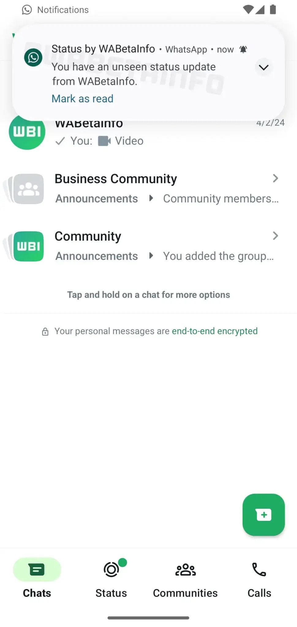 تكنولوجيا: تطبيق WhatsApp يختبر ميزات إشعارات جديدة مثيرة لتحديثات الحالة