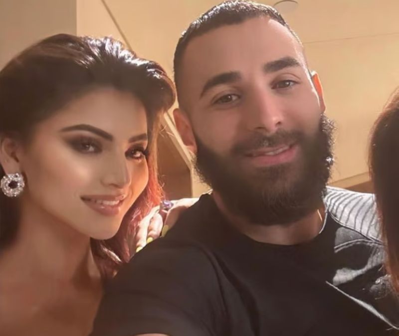 الامارات | صورة مثيرة للجدل بين كريم بنزيمة ونجمة بوليوود (صور)