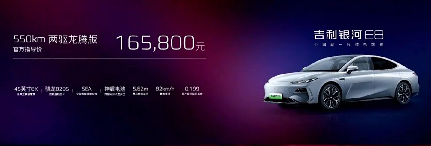 تكنولوجيا: جيلي تكشف عن إصدار Dragon Edition لسيارة Galaxy E8 EV بسعر يبدأ من 165,800 يوان