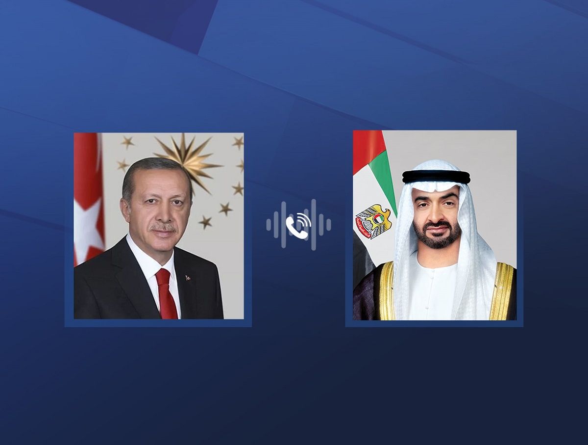 الامارات | رئيس الدولة يتلقى اتصالاً هاتفياً من الرئيس التركي أعرب خلاله عن تمنياته السلامة للإمارات وشعبها