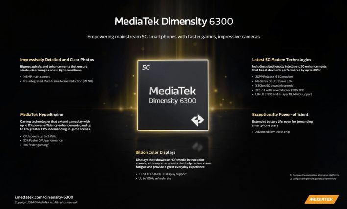 تكنولوجيا: MediaTek تعلن رسمياً عن رقاقة Dimensity 6300 بدقة تصنيع 6 نانومتر