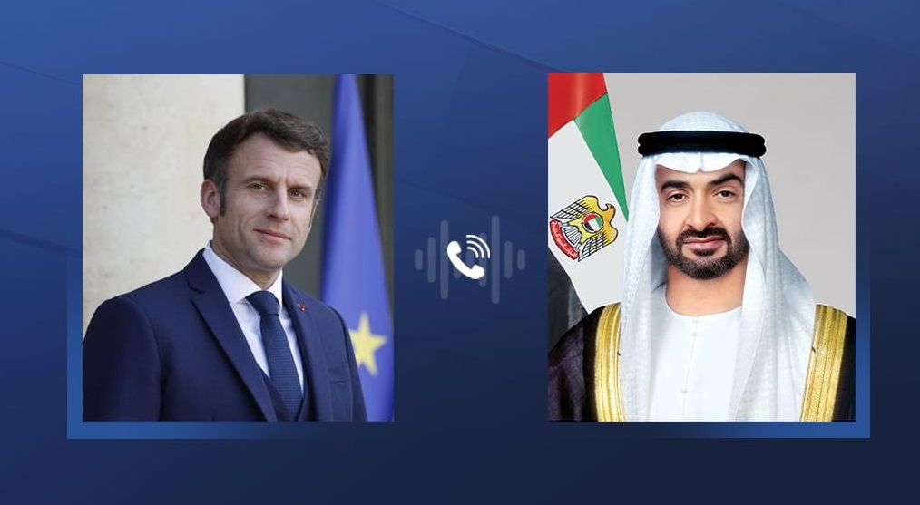 الامارات | رئيس الدولة يبحث مع الرئيس الفرنسي التطورات الإقليمية والدولية