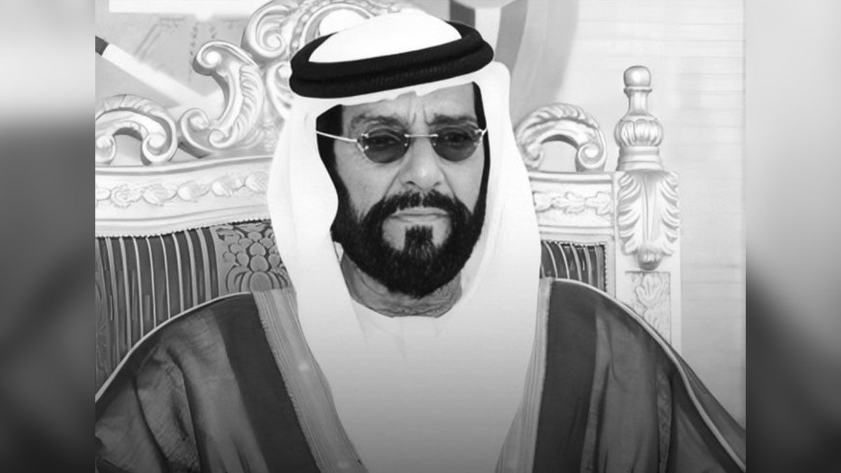 الامارات | رئيس الدولة وحاكم رأس الخيمة والشيوخ يؤدون صلاة الجنازة على جثمان طحنون بن محمد