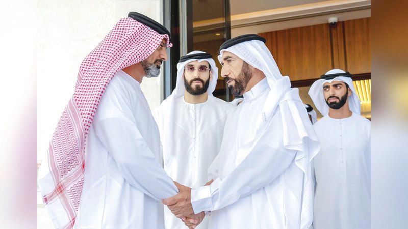 الامارات | عمار بن حميد النعيمي يُعزّي سيف الشعفار في وفاة زوجته