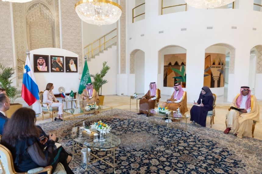 وزير الخارجية يبحث تعزيز التعاون مع نظيرته السلوفينية