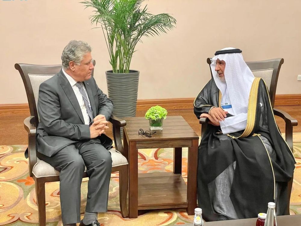 الربيعة يبحث الوضع الإنساني في غزة مع 3 وزراء فلسطينيين