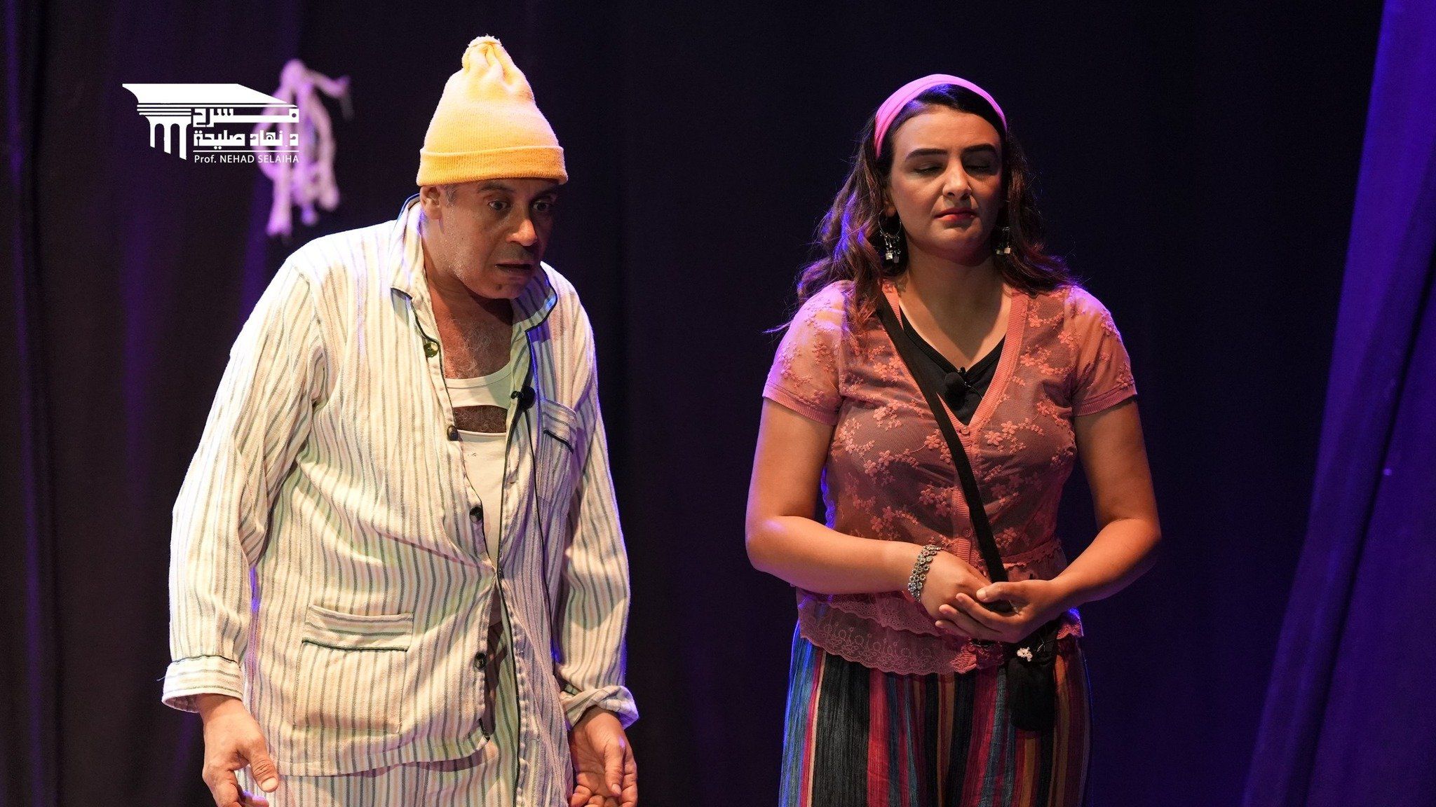 محيى إسماعيل وحسين نوح ورانيا يحيى يشاهدون مسرحية "حكايات تاء مربوطة"
