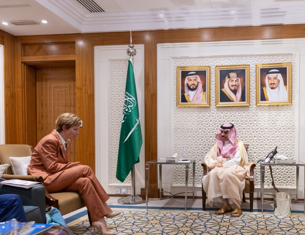 وزير الخارجية يبحث تعزيز العلاقات مع مستشارة الرئيس الفرنسي للشرق الأوسط