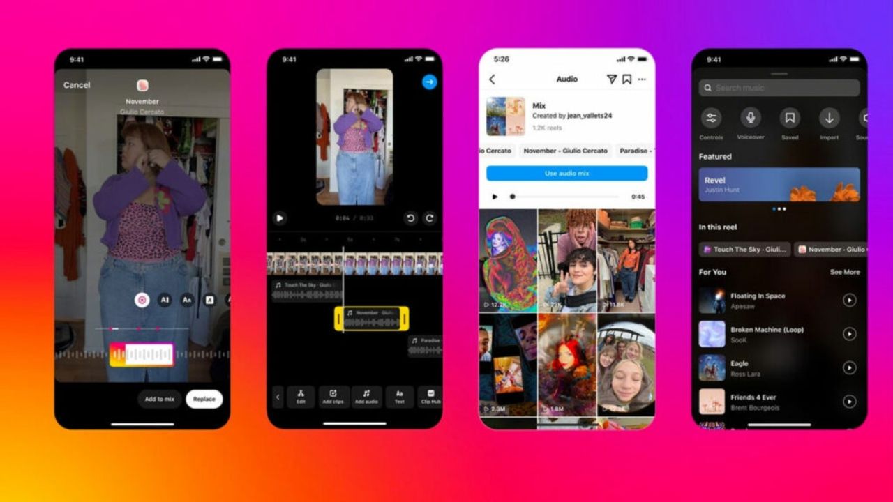 طرح تحديث كبير لـ Instagram Reels .. مسارات صوتية متعددة