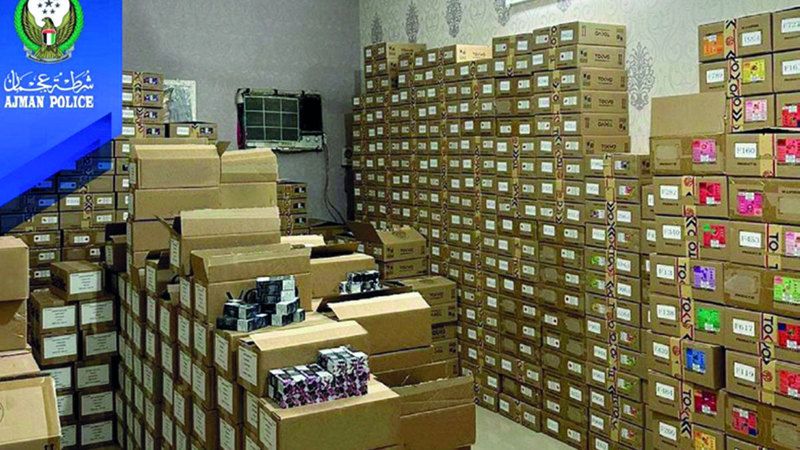 الامارات | ضبط 797.5 ألف سيجارة إلكترونية دون ترخيص في عجمان