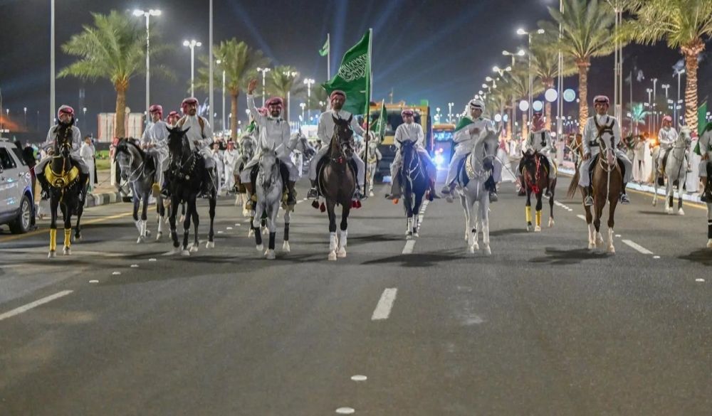 مسيرة الخيل العربية.. موروث وطني يتجدد في اليوم الوطني بحائل