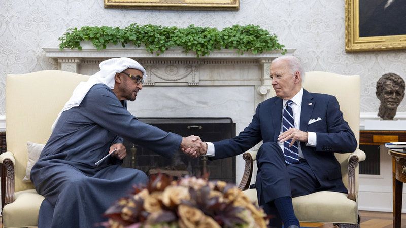 الامارات | رئيس الدولة والرئيس الأميركي يبحثان في واشنطن العلاقات الاستراتيجية بين البلدين