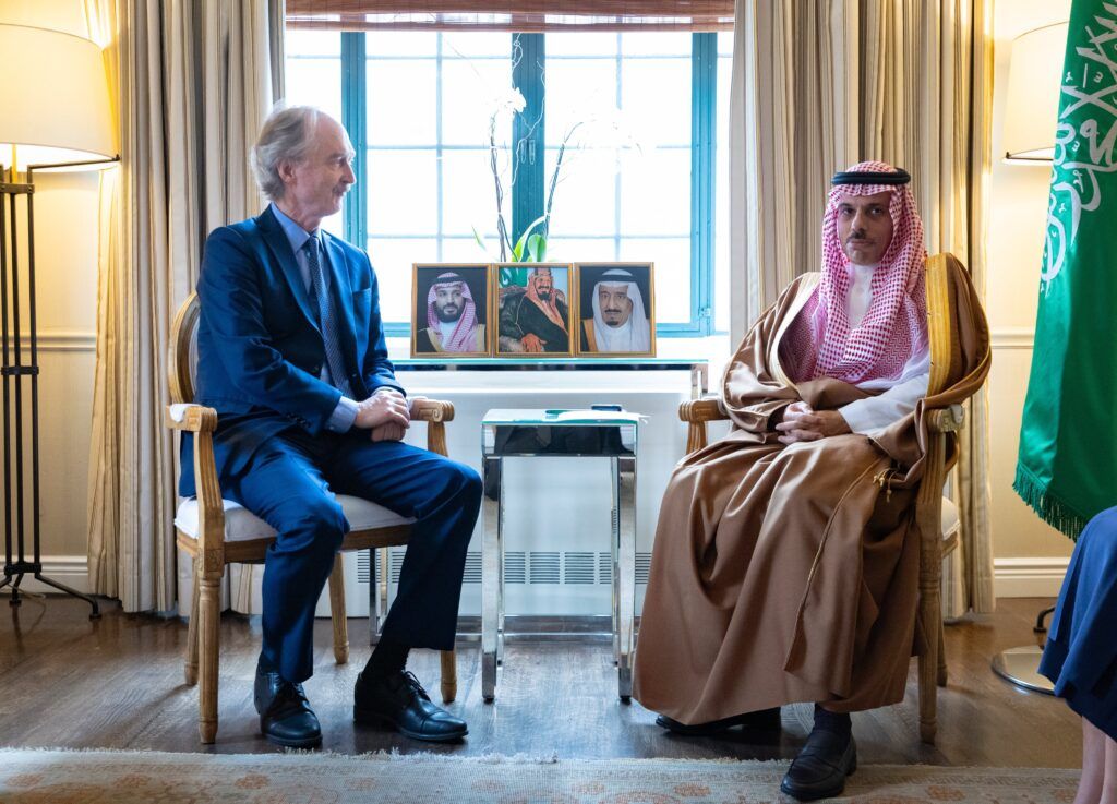 السعودية | وزير الخارجية يلتقي المبعوث الأممي لسوريا