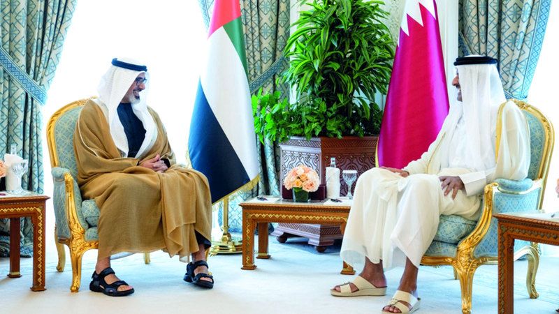 الامارات | أمير قطر وولي عهد أبوظبي يبحثان التعاون المشترك        