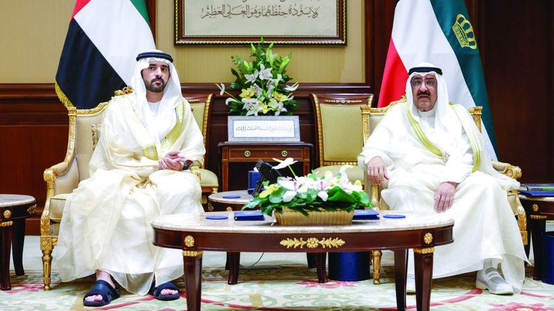 الامارات | مشعل الأحمد الصباح مستقبلاً حمدان بن محمد: تباركت الكويت بزيارتك