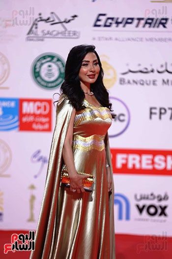 نيللى ونبيلة عبيد ولبلبة وصفية العمرى فى حفل افتتاح مهرجان القاهرة السينمائى