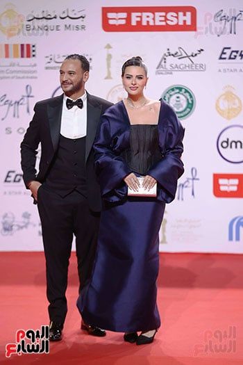 نيللى ونبيلة عبيد ولبلبة وصفية العمرى فى حفل افتتاح مهرجان القاهرة السينمائى