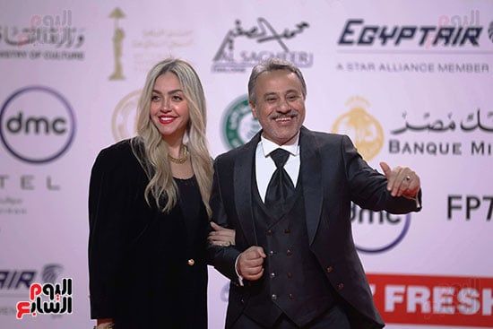 نيللى ونبيلة عبيد ولبلبة وصفية العمرى فى حفل افتتاح مهرجان القاهرة السينمائى