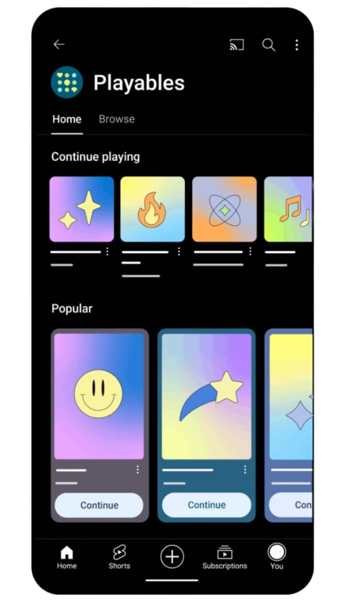 تكنولوجيا: يوتيوب يختبر تجربة الألعاب الصغيرة Playables لتقديم تجربة لعبة مختلفة