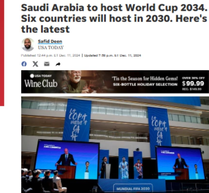 إشادات واسعة.. الاعلام العالمي يحتفي بفوز المملكة باستضافة كاس العالم 2034