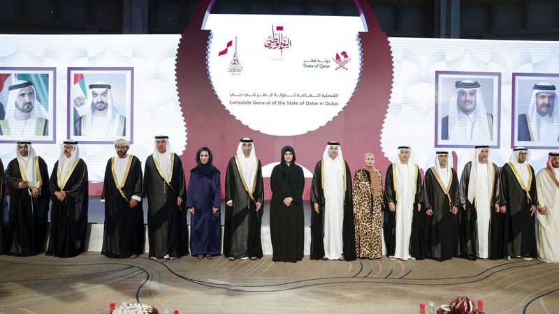 الامارات | لطيفة بنت محمد تحضر احتفال اليوم الوطني القطري في دبي