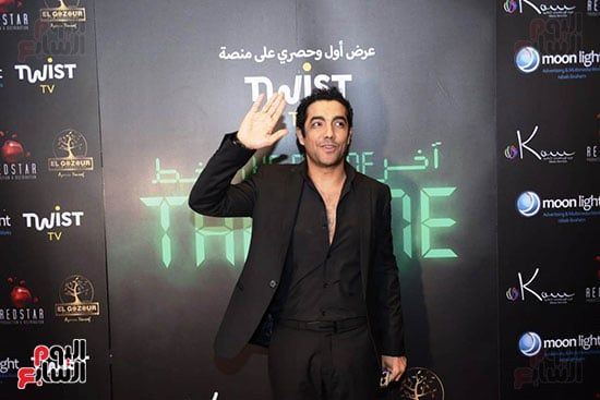 رانيا فريد شوقي وبشرى وميدو عادل في العرض الخاص لفيلم آخر الخط