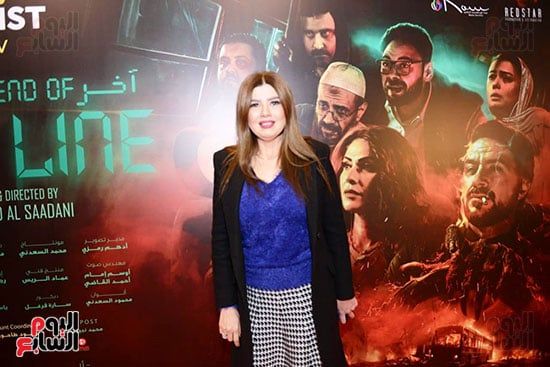 رانيا فريد شوقي وبشرى وميدو عادل في العرض الخاص لفيلم آخر الخط