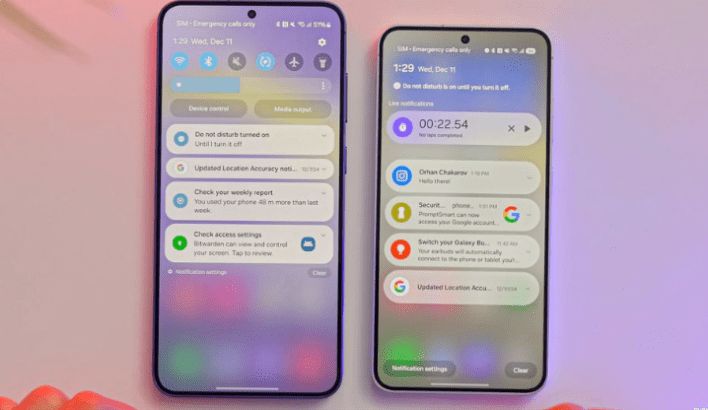 تكنولوجيا: الإصدار التجريبي من تحديث One UI 7 يكشف عن تصميم جديد للإشعارات