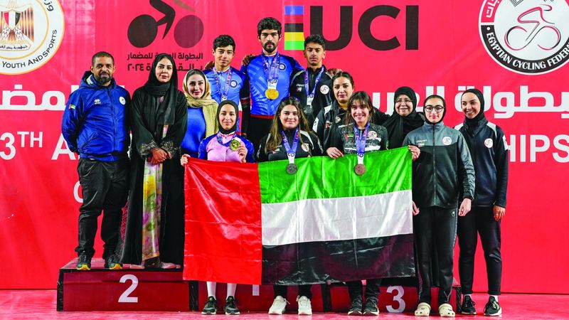 الامارات | 8 ميداليات إماراتية جديدة في «الدراجات العربية»