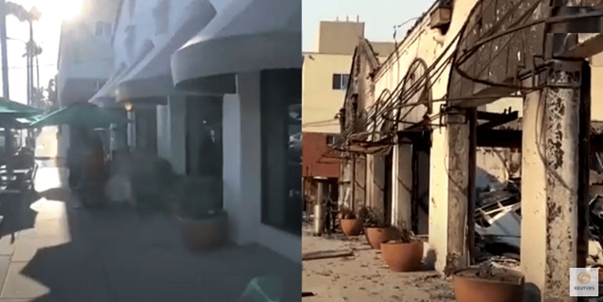 فيديو "رويترز" المؤلم.. شاهد شوارع لوس أنجلوس قبل وبعد الحرائق